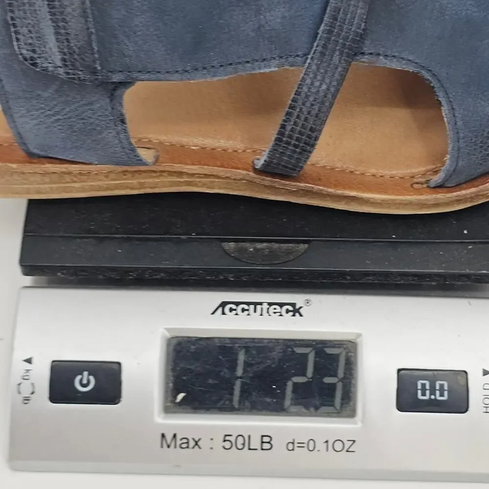 Miz Mooz Leather Side-Zip Sandals Finnley River Slingback Slide Navy EU 38 7.5-8 - Picture 10 of 10